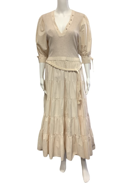 Ulla Johnson Dresses & Skirts - Ulla Johnson Dress Neutral V Neck Maxi Size: M